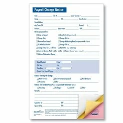 Best Sale ⭐ ComplyRight™ Payroll Change Notice ComplyRight Payroll Change Notice, 3-Part, Small, Pack Of 50 (A2173) ❤️