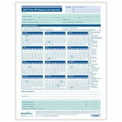 Flash Sale ❤️ ComplyRight™ Attendance Tracker ComplyRight 2023 Time Off Request And Approval Calendar, Pack Of 50 (A0037) ⌛