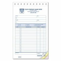 Best Sale 🔥 Deluxe Custom Service And Appointment Forms Custom Sales Slips, Classic Design, Large Format 2 Parts, 1 Color Printing, 5 2/3" X 8 1/2", 500/Pack 🛒