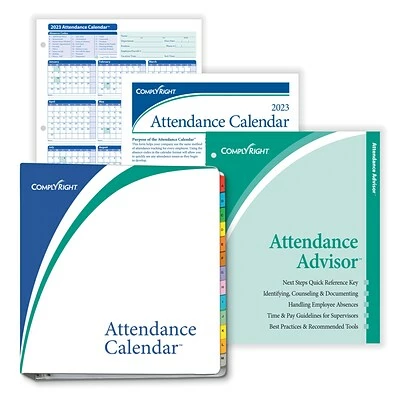 Wholesale 🎉 ComplyRight™ Attendance Tracker ComplyRight 2023 Attendance Calendar Kit, White, Pack Of 200 (A1411W16PK200) 😍