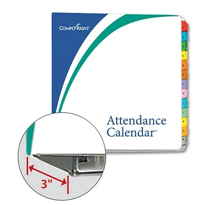 Wholesale 🎉 ComplyRight™ Attendance Tracker ComplyRight 2023 Attendance Calendar Kit, White, Pack Of 200 (A1411W16PK200) 😍 - Image 3