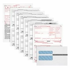 Wholesale 😍 W-2 Pre-Packaged Laser Sets TOPS W-2 Tax Form Kit, 6 Part, White, 8 1/2 X 11, Copy A, B, C, D, 1, 2 With 50 Envelopes, 50/Pack (LW2625Q) 😀