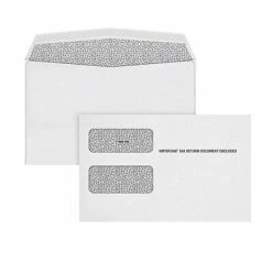 Coupon 🌟 Tax Forms TOPS 2022 Double Window Tax Form Gummed Envelopes, White, 100/Pack (7956E-S) 🎉