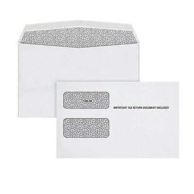 Coupon 🌟 Tax Forms TOPS 2022 Double Window Tax Form Gummed Envelopes, White, 100/Pack (7956E-S) 🎉