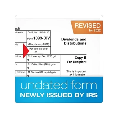 Best Pirce 🛒 W-2 Individual Forms Adams 2022 1099-DIV Tax Form, White, 10/Pack (STAX5DV-22) 👍 - Image 3