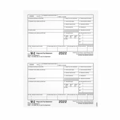 Brand new 🎁 W-2 Individual Forms TOPS W-2 Tax Form, 1 Part, Copy 1/D, White, 8 1/2" X 11", 100 Forms/Pack 👍
