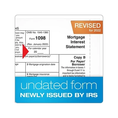 Brand new 🛒 W-2 Individual Forms Adams 2022 1098 Tax Form, White, 12/Pack (STAX1098-22) 😍 - Image 3
