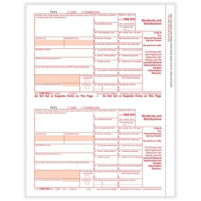 Budget ❤️ Tax Forms ComplyRight 1099-DIV Copy A Tax Form, 50/Pack (513050) 😍