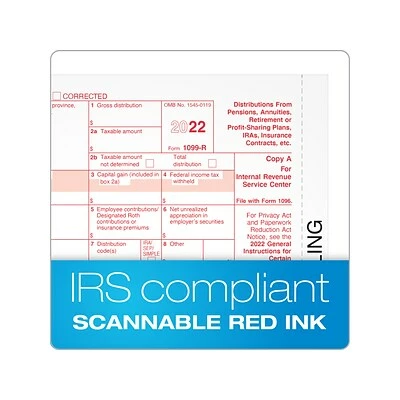 Flash Sale ⭐ W-2 Individual Forms Adams 2022 1099-R Tax Form, White, 10/Pack (STAX5R-22) ⌛ - Image 4
