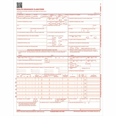 Flash Sale 😀 TFP HCFA CMS-1500 Laser Health Insurance Forms ComplyRight™ CMS-1500 Health Insurance Claim Form (02/12); Laser-Cut Sheet, 500/Box 🛒
