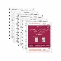 Outlet 😍 W-2 Individual Forms Adams 2022 1099-MISC Continuous-Feed Tax Form, White, 24/Pack (STAX524MISC-22) 🛒
