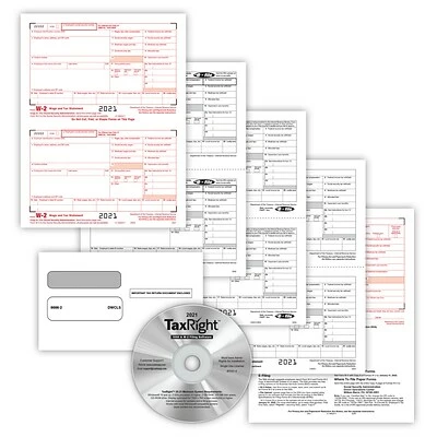 Hot Sale 🥰 ComplyRight W-2 Pre-Packaged Laser Sets TaxRight W-2 4-Part Laser Tax Form Kit With Software And Envelopes, 10/Pack (SC5645ES10) 🤩 - Image 3