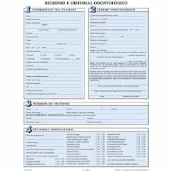 Wholesale 🤩 Dental Health History & Registration Forms Medical Arts Press® Dental Registration Forms Featuring Updates Section; Sky Blue, Spanish 👏