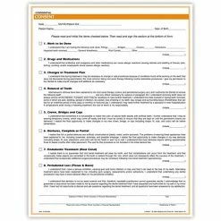 Outlet 💯 Dental Forms Medical Arts Press® Dental Consent Form; Rainbow FormFamily™, Dental 🔥