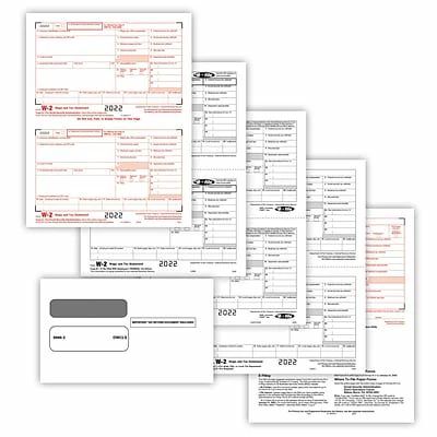Buy 😉 ComplyRight Tax Forms TaxRight W-2 4-Part Laser Tax Form Kit With Envelopes, 50/Pack (SC5645E) 🎉 - Image 3