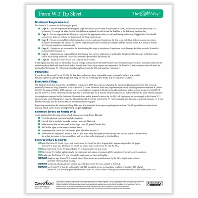 Buy 😉 ComplyRight Tax Forms TaxRight W-2 4-Part Laser Tax Form Kit With Envelopes, 50/Pack (SC5645E) 🎉 - Image 4