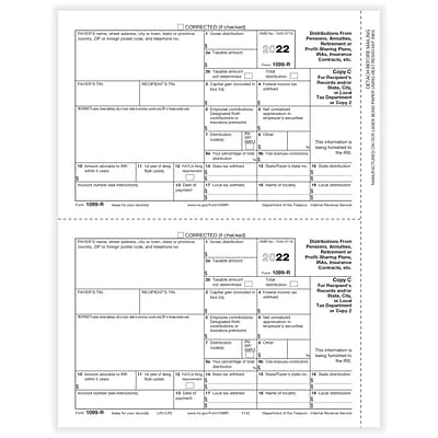 Budget 💯 Tax Forms ComplyRight 1099-R Copy C Tax Form, 50/Pack (514250) 🎉