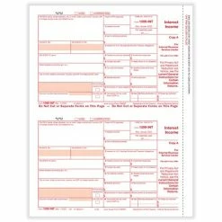 Best Sale ⌛ Tax Forms ComplyRight 1099-INT 2-Up Copy A Tax Form, 50/Pack (512050) 🎉