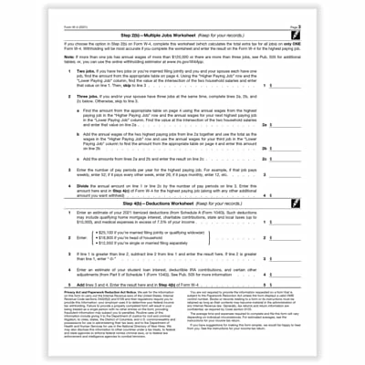 Buy 🔥 ComplyRight W-4 Tax Forms, Laser, Pack Of 50 (A1393) 🤩 - Image 3