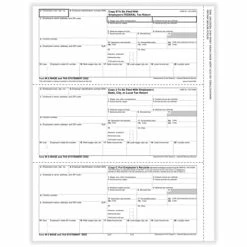 New 🥰 Tax Forms ComplyRight W-2 3-Up Employee Copies B, C, And 2 Tax Form, 50/Pack (521050) 🔥