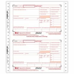 Buy 🌟 Tax Forms ComplyRight W-2 Employer Copies A, 1/D, B, C, 2, 1/D Tax Form Set, 25/Pack (9811625) ✔️