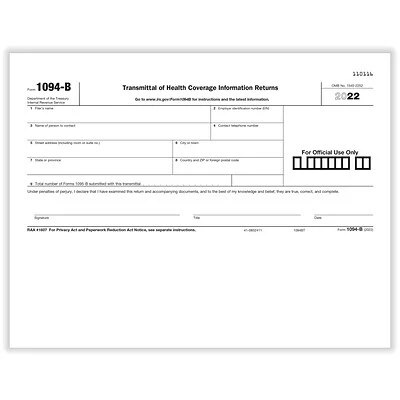 Brand new 😉 Tax Forms ComplyRight 1094-B Tax Form, 50/Pack (1094BT50) 🤩