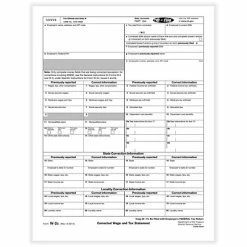 Outlet ✨ Tax Forms ComplyRight W-2C Employee Copy B Tax Form, 50/Pack (531450) 🎉