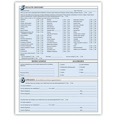 Best reviews of ⭐ Dental Health History & Registration Forms Medical Arts Press® Dental Registration Forms Featuring Updates Section, Unpunched, Sky Blue 👍 - Image 2