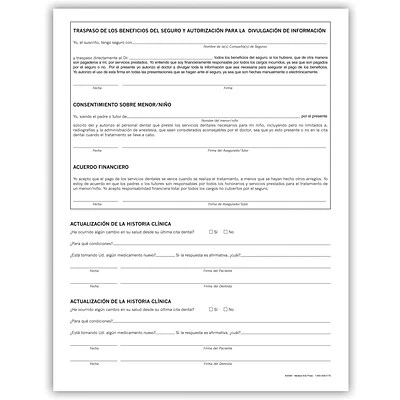 Best Pirce 😀 Dental Health History & Registration Forms Medical Arts Press® Dental Registration And Medical History Form, Spanish 🤩 - Image 2