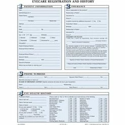 Discount 🌟 Eye Care Health History & Registration Forms Medical Arts Press® Eye Care Registration Form, Numbered Sections 🤩