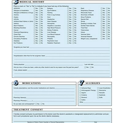Best Pirce 🌟 Podiatry Health History & Registration Forms Medical Arts Press® Podiatry Registration And History Form, Numbered, No Punch ⭐ - Image 2