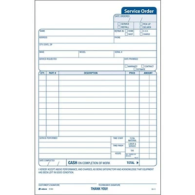 Best reviews of 🛒 Adams® Service Call Book Adams® Service Order Forms, 250/Pack, 5-1/2" X 9" 👍