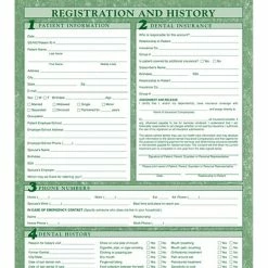 Budget 🥰 Dental Health History & Registration Forms Medical Arts Press® Dental Registration And History Form; Green Marble ✔️