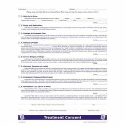 Budget ⌛ Treatment Records Medical Arts Press® Dental Treatment Consent Form; 1-Sided 💯