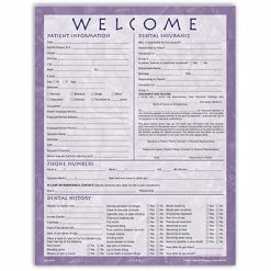 Buy 🔥 Dental Health History & Registration Forms Medical Arts Press® Registration And History Forms; Purple Marble 🔥