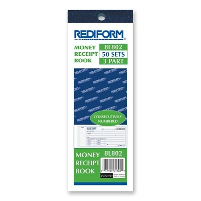 Cheapest 💯 Rediform® Gold Standard Receipt Book Rediform Money Receipts Collection Forms, Carbonless, 3 Parts, 2 3/4" X 7" (8L802) 💯 - Image 2