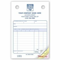 Wholesale 🛒 Deluxe Custom Charge Slips Custom Multi-Purpose Register Form, Classic Design, Small Format, 3 Parts, 1 Color Printing, 4" X 6", 500/Pack 🎁