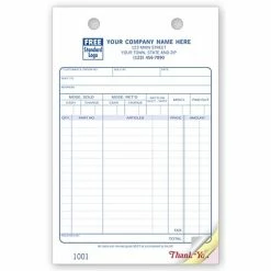 Discount 🧨 Deluxe Custom Charge Slips Custom Multi-Purpose Register Form, Classic Design, Large Format, 3 Parts, 1 Color Printing, 5 1/2" X 8 1/2", 500/Pack ❤️