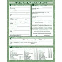 Brand new 🥰 Medical Arts Press Medical Forms MAP® Green Marble Dental Registration And History Form, 1-Part, White, 8 1/2" X 11", 250/Pack 🛒