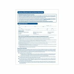 Hot Sale 🔥 HR & Medical Forms ComplyRight Voluntary Affirmative Action And Veteran Status Data Form, 50/Pack (A0111PK50) 😉
