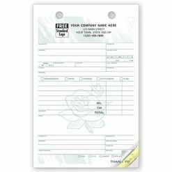 Best Pirce 🧨 Deluxe Custom Service And Appointment Forms Custom Florist Register Form, Colors Design, Large Format, 2 Parts, 1 Color Printing, 5 1/2" X 8 1/2", 500/Pack 🎁