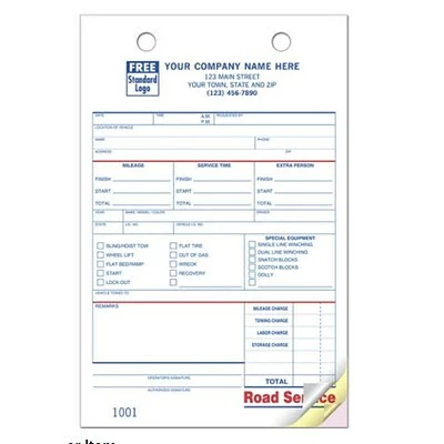 Promo ✔️ Deluxe Custom Service And Appointment Forms Custom Road Service Register Form, Large Format, 2 Parts, 1 Color Printing, 5 1/2" X 8 1/2", 500/Pack 😀