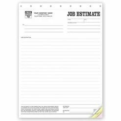 Budget ✨ Deluxe Custom Service And Appointment Forms Custom Job Estimate Forms, 2 Parts, 1 Color Printing, 8 1/2" X 11" ,250/Pack 🎁