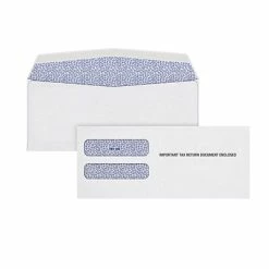 Best Sale 👍 Tax Forms TOPS 2022 Pressure Seal Double Window Tax Form Envelopes, White, 100/Pack (DW3-S) ❤️