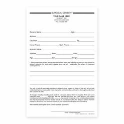 Best Pirce ⭐ Quill Brand Custom Veterinary Custom Carbonless Veterinarian Surgical Consent Form, 5-1/2" X 8-1/2", 100 Sets Per Pad 👍
