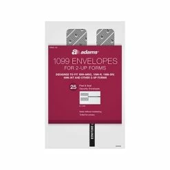 Flash Sale 🔔 W-2 Individual Forms Adams 2022 Peel & Seal 1099 Tax Form Envelopes, White, 25/Pack (STAX1-22) 🔔