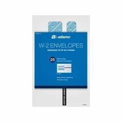 Outlet ⭐ W-2 Individual Forms Adams 2022 W-2 Peel & Seal Tax Form Envelope, White, 25/Pack (STAX2-22) 👏