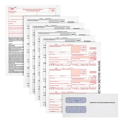 Best Sale 🔔 TOPS 2022 1099-NEC 5-Part Laser/Inkjet Tax Forms & Envelopes, 100 Sets/Pack (LNEC5KIT-S) ❤️