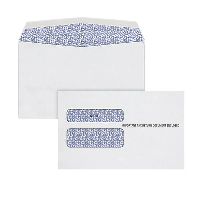 New 😍 W-2 Tax Form Envelopes TOPS Gum Double Window Envelope For Laser W-2 Forms, 24 Lb., White, 5 5/8 X 9, 100/Pack 👏
