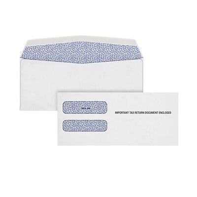 Brand new ⌛ W-2 Tax Form Envelopes TOPS Gummed W-2 Double Window Envelope, 24 Lb., White, 3 7/8" X 8 1/4", 100/Pack 😀